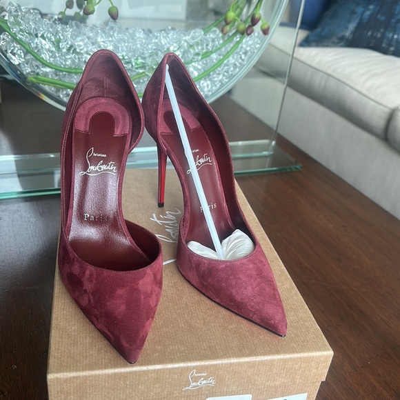 NWT Maroon suede Iriza 100 pumps size 39.5 - Picture 2 of 5